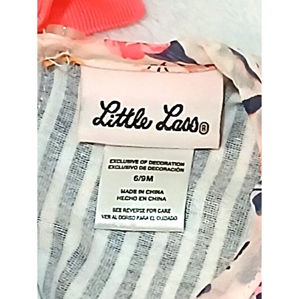 LITTLE LASS Baby Girl 2pc Blouse & Pants Set with Bow Tie Accent (6-9M) - NWOT!! - Picture 6 of 7